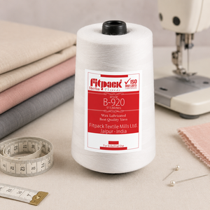 Export Quality B920 White Industrial Sewing Thread 915 Meter Wax Lubricated Cone Yarn for Textile <b>Mills</b> - Product Image 1