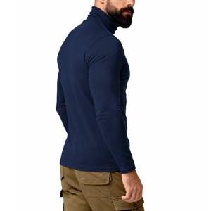 Mens Turtle High Neck Fashionwear Solid Pattern Knitted Undershirt Wear Long Sleeve Slim Fit Apparel High Quality Custom Design - Product Image 3