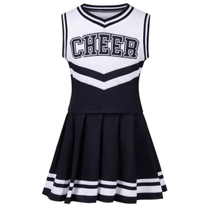 Conjunto de Uniforme de Porristas para Mujer, Personalizado, para Equipo Deportivo, Top Corto, Falda Plisada, Pompones a Juego, para Competencia - Product Image 1