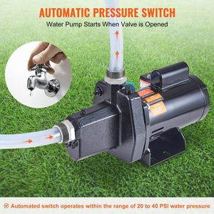 Pompa Irrigazione a Getto in Ghisa da 1.5 HP, 115/230 Volt, 66 GPM, 3450 RPM, per Pozzi Poco Profondi, con 1 Uscita NPT, per Irrigazione Idroponica - Product Image 3