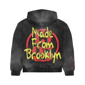 Custom Hot Selling Flared <b>Tracksuit</b> 400 Gsm Cotton Screen Printed Sweatpants Hoodie Distressed Embroidery Oversized Baggy Set - Product Image 5