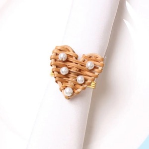 Anneaux de serviette en rotin multi-formes faits à la main, décoration de table idéale pour les réunions familiales et l'accueil des invités - Product Image 4