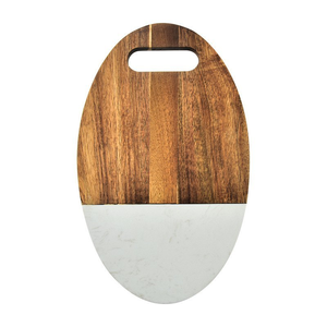 FAIZA CRAFT Planche à découper écologique en bois d'acacia et résine époxy taille personnalisable Planche à découper - Product Image 4