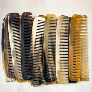 High Quality Eco-Friendly Handmade Hair <b>Comb</b> in Well-Used Buffalo Horn Modern Design <b>Wide</b> Tooth Handle Natural Crafts - Product Image 6