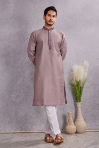 Elegante Kurta de Algodón de Nuevo Diseño, Corte Regular, Largo hasta el Tobillo, Estilo Tradicional Informal de India y Pakistán para Hombre - Product Image 6
