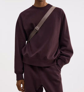 Sweat-shirt homme oversize en molleton épais à manches longues, épaules tombantes, décontracté, effet délavé, 100% coton, impression sérigraphique de logo personnalisé - Product Image 3