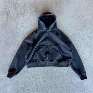 Nesta Sports Sweat à capuche oversize de haute qualité pour homme, 500 GSM, 100% Coton, délavé à l'acide, effet soleil, avec col doublé, teinture unie robuste - Product Image 6