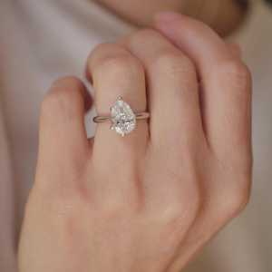แหวนเพชรเพียร์แล็บโกรว์ ดีไซน์แบบหนามเตย ทองคำแท้ 14K ขนาด 1.7 มม. สไตล์มินิมอล โซลิแทร์ เหมาะสำหรับใส่ทุกวัน เครื่องประดับหรูหรา - Product Image 6
