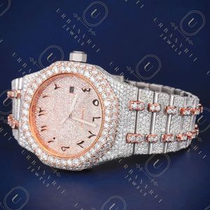 Reloj de Diamantes Moissanite Personalizado de 41 mm, Automático, Mecánico, de Acero Inoxidable, Resistente al Agua, para Hombre, Hecho a Mano, con Incrustaciones de Joyas - Product Image 6