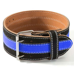 Ceinture de musculation de haute qualité, design/couleur personnalisés, faite à la main, en caoutchouc naturel lourd, à double languette, pour la musculation, de qualité supérieure - Product Image 4