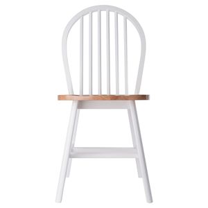 Ensemble de 2 chaises de salle à manger naturelles et blanches Windsor - Product Image 3