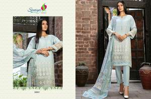 Haz que tu día sea especial con el uso más atractivo musulmán Chikankari Hand Work Salwar con fondo Churidar para mujeres - Product Image 5