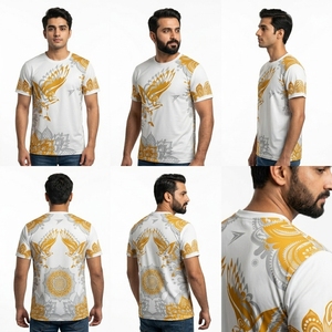 Camiseta de Cuello Redondo de Alta Calidad, Tela Ligera y Suave, Uso Diario Informal, Unisex, Cómoda, Estilo Moderno - Product Image 4