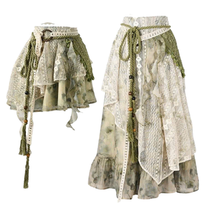 Falda vaquera de retazos, moda urbana, proveedor de ropa de Vietnam, venta al por mayor, MOQ 50 piezas - Product Image 1