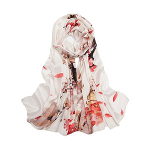 Pañuelo de Seda Estampado de Alta Calidad con Diseño de Logotipo Personalizado, Accesorio Ligero y Cómodo para Mujer - Product Image 1
