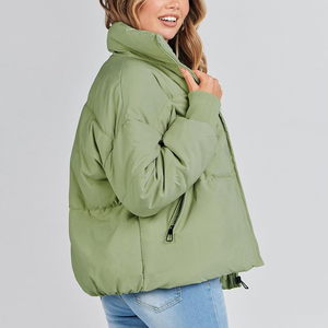 Chaqueta de Invierno para Mujer, Acolchada, Cálida, con Decoración de Patrones, Chaqueta de Punto - Product Image 1