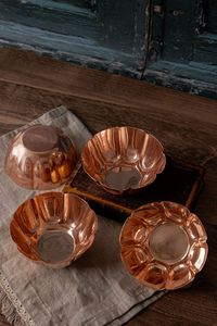 Bol en cuivre de style antique pour décoration festive, usage rituel domestique ou en temple, artisanal, qualité export - Product Image 6