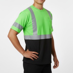 Custom Reflective <b>Safety</b> Shirt High Visibility Workwear Shirt with Reflective <b>Tape</b> for Industrial Workers - Product Image 3