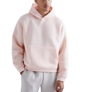 Sweat à capuche blanc lourd épaule tombante hommes sweat Logo personnalisé français éponge poids lourd sweat à capuche surdimensionné exportation de BD - Product Image 1