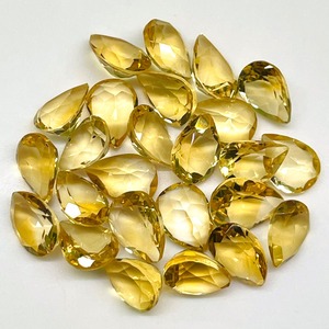 Citrine naturelle brésilienne taille poire 9mm 10mm, pierres précieuses en vrac, prix de gros, lot en vrac pour la fabrication de bijoux - Product Image 2