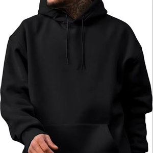 Sudadera con Capucha Unisex, Corte Regular, Color Sólido, Felpa de Algodón, Diseño Casual con Bolsillos, Ropa de Otoño, Negro, Rosa, Gris, Morado, Beige - Product Image 4