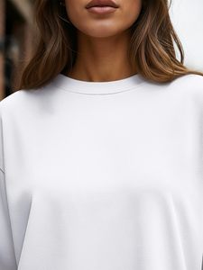 Camiseta de Manga Larga para Mujer, de Alta Calidad, Corte Ajustado, Cuello Redondo, Suave, Elástica, Transpirable, de Poliéster, Básica, para Invierno - Product Image 6