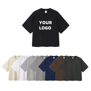 Camiseta de Hombre 100% Algodón Tejido, Corte Regular Holgado, Logo Personalizado, Hombro Caído, Estilo Urbano, Cuello Redondo, Transpirable, Tallas Grandes, Color Liso, Personalizable - Product Image 3