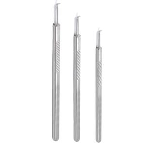 Instruments chirurgicaux ophtalmiques Paufique : Couteau à cataracte à lames manuelles en acier et couteau à kératome à lame fendue – Offre Spéciale - Product Image 2