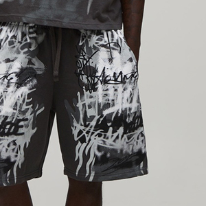 DTF <b>Custom</b> Mens Casual Shorts Polyester Cotton Printed Drawstring Shorts Personalized Logo OEM Winter Casual Apparel Wearable - Product Image 3