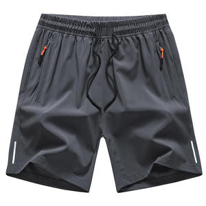 Men's Black Quick Dry Bermuda Shorts Solid Color Drawstring Waist With Pockets Casual Style Woven Polyester Fabric - Product Image 3
