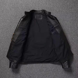 Premium <b>Men's</b> Motorcycle <b>Leather</b> <b>Jacket</b> Slim Fit Biker Racing Coat with Orange Stripes Stand Collar Zipper Streetwear Outwear - Product Image 5