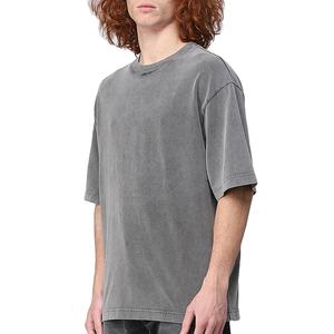 T-shirts pour hommes T-shirt d'été en coton T-shirt tendance surdimensionné Couleur unie T-shirt coupe régulière T-shirt à la mode pour hommes - Product Image 1