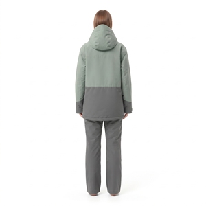 Conjunto de Chaqueta y Pantalones de Esquí Impermeables para Mujer, con Capucha, Diseño Color Block, Aislamiento Sintético, Ropa de Invierno para Exteriores - Product Image 3