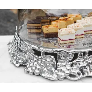 Support à gâteau en métal fait main avec base lourde, plateau de présentation pour hôtels et restaurants, support à gâteau en plastique écologique fait main - Product Image 6