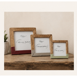 Handmade Two-Tone Wooden Photo <b>Frame</b> Set Farmhouse Color Block Picture <b>Frame</b> <b>Square</b> Wood <b>Frame</b> For Tabletop Desktop Display - Product Image 6