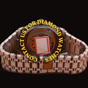 Handcrafted Round <b>case</b> Chronograph Black Dial White Gold Full Iced Moissanite Diamond Quartz Movement Exclusive Hip Hop Man's - Product Image 4