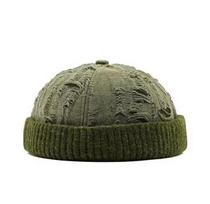 Unisex Ripped Striped Earflap Beanie Hat 100% Acrylic Street Style <b>Winter</b> <b>Cap</b> for Children Casual Wear Adjustable Knitted Ribbed - Product Image 1