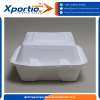 Boîtes en bagasse de qualité alimentaire 6x6 9x9, écologiques, sans BPA, micro-ondables, emballage pour restauration rapide, logo personnalisé, restaurant, hôtel