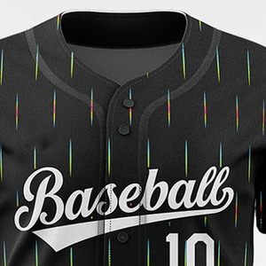 Camisetas de Béisbol con Diseño Personalizado, Impresión Digital, Transpirables, Manga Corta, Venta al Por Mayor, Uniformes de Dos Botones, Servicio OEM ODM - Product Image 5