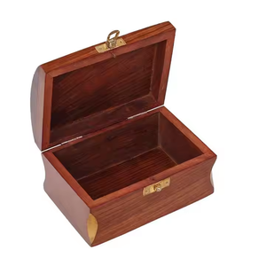 Vintage Handmade Painted Wooden <b>Keepsake</b> <b>Box</b> with Lock and Key Durable Large Storage for Necklaces Jewelry Rings Cosmetics - Product Image 6