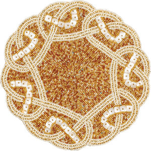 Luxury Kitchen Decoration <b>Beaded</b> <b>Placemats</b> Table Mat Dinning Table Restaurant and Hotel Design Handmade Decor Beads Design Mats - Product Image 1