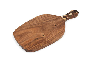 Planche en bois de Suar avec incrustation de coquille de noix de coco et de bambou, planche à découper en bois de 41 cm, planche de cuisine de qualité alimentaire - Product Image 3