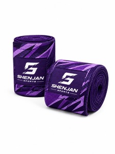 Vendas ajustables personalizadas para rodilla, soporte de ejercicio, vendas de protección para entrenamiento en gimnasio, caucho natural de alta calidad y resistencia. - Product Image 2