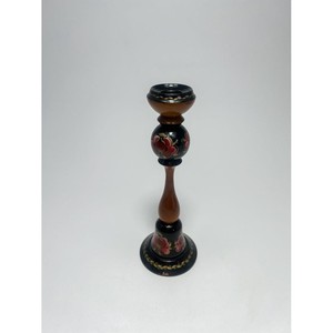 เชิงเทียนไม้ชีแชมลายวาดมือรูปนกยูงขายส่ง |   ช่างฝีมือโมราบาดาบาด - Product Image 4