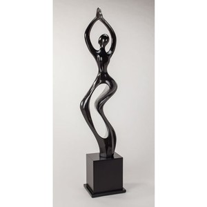 Escultura Cubista de Figura Humana en Madera de Nogal Negro - Arte Moderno de Galería al por Mayor - Product Image 1