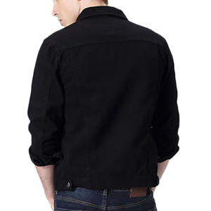 Nouvelles vestes en jean tendance pour hommes, 100% coton, écologiques, séchage rapide, respirantes, manches longues, col rabattu, décontractées pour l'hiver - Product Image 4