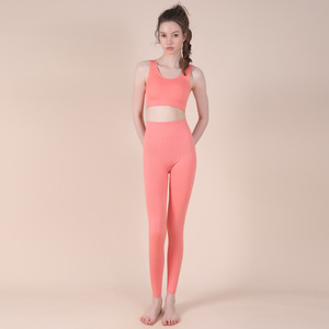 Wholesale Eco-friendly 2-piece Girls' Workout Gym Fitness Cross Waist Butt Lift <b>Yoga</b> Sportswear Solid Pattern Adults <b>Yoga</b> <b>Sets</b> - Product Image 6