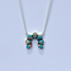 Collier pendentif en cuivre turquoise en forme de poire, collier en pierre précieuse taillée en poire pour femme, bijou fait main, cadeau pour elle - Product Image 2