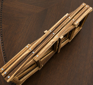 Porte-bouteilles multifonction en bois, étagère de rangement pour vin, support pliable en bois d'acacia pour comptoir, présentoir pour bouteilles de vin - Product Image 6