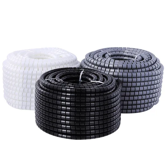 4mm 6mm 8mm 10mm 12mm 15mm 25mm 32mm PE Cable Sleeves Wire and Cable Protection Tool Spiral Wrapping Bands Cable Protector HQ